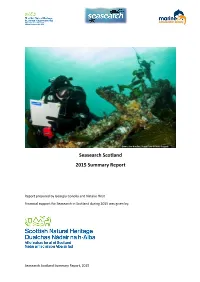Seasearch Scotland 2015 Summary Report