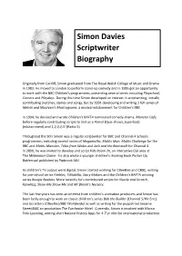 Simon Davies Scriptwriter Biography