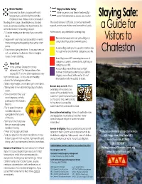 Staying Safe: a Guide for Visitors to Charleston