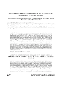Structure of 15 Hectares Permanent Plots of Terra Firme Dense Forest in Central Amazon1