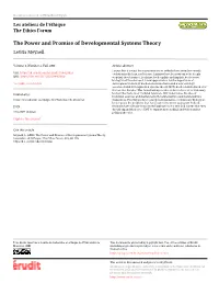 The Power and Promise of Developmental Systems Theory Letitia Meynell