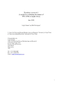 Thembisa Version 4.3: a Model for Evaluating the Impact of HIV/AIDS in South Africa