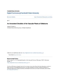 An Annotated Checklist of the Vascular Plants of Oklahoma
