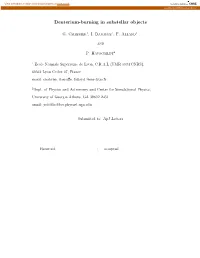 Deuterium-Burning in Substellar Objects