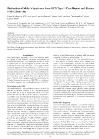 Distinction of Mohr`S Syndrome from OFD Type I: Case Report and Review of the Literature