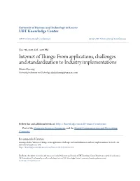 From Applications, Challenges and Standardization to Industry Implementations Xhafer Krasniqi University for Business and Technology, Xhafer.Krasniqi@Emea.Nec.Com