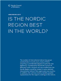 Is the Nordic Region Best in the World?