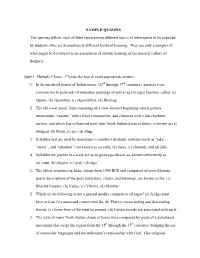 Sample Quizzes