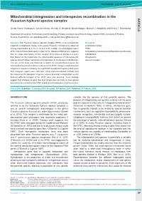 AR TICLE Mitochondrial Introgression And