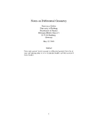 Notes on Differential Geometry