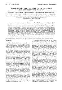 Population Structure and Dynamics of the Endangered Tree Tetracentron Sinense Oliver
