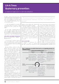 Quaternary Prevention: a Balanced Approach to Demedicalisation