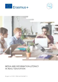 Media and Information Literacy in Adult Education