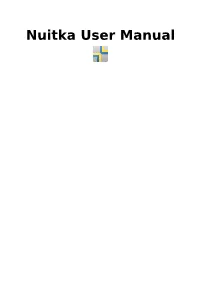 Nuitka User Manual Contents