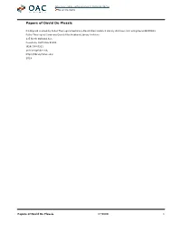 Papers of David Du Plessis