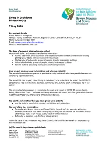 Privacy Notice for Living in Lockdown Project