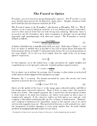 The F-Word in Optics