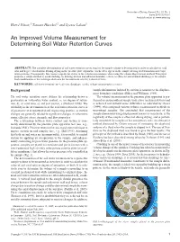An Improved Volume Measurement for Determining Soil Water Retention Curves
