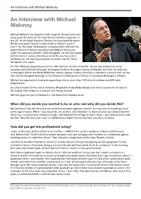 An Interview with Michael Maloney