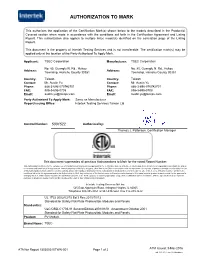 Authorization to Mark