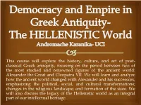 Democracy and Empire in Greek Antiquity