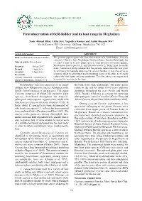 First Observation of Field Dodder and Its Host Range in Meghalaya