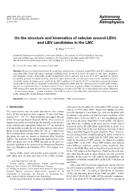 On the Structure and Kinematics of Nebulae Around Lbvs and LBV Candidates in the LMC
