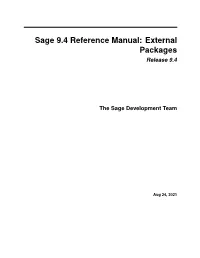 Sage 9.3 Reference Manual: External Packages
