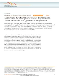 Systematic Functional Profiling of Transcription Factor