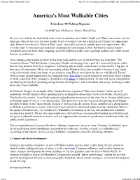 America's Most Walkable Cities File:///C:/Users/Sunyana/Desktop/Published Articles/Walkable.Html