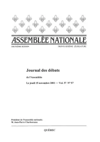 Assemblee Nationale Deuxième Session Trente-Sixième Législature