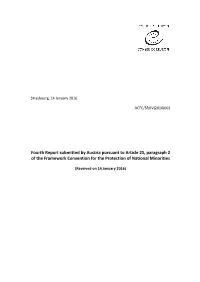 Fourth Report Submitted by Austria Pursuant to Article 25, Paragraph 2 of the Framework Convention for the Protection of National Minorities
