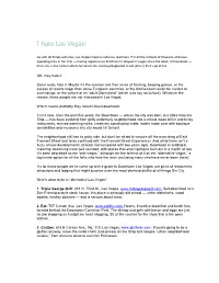 I Hate Las Vegas!