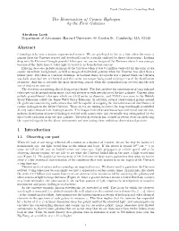 The Reionization of Cosmic Hydrogen by the First Galaxies Abstract 1