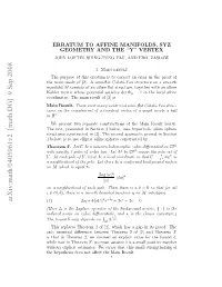 Arxiv:Math/0405061V2 [Math.DG] 9 Sep 2008 H Yohssde O ﬀc H Anresult