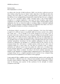 ASEMP2019 Abstracts Fatema Amijee Plural Explanation in Leibniz According to the Principle of Sufficient Reason