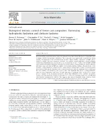 Bioinspired Intrinsic Control of Freeze Cast Composites: Harnessing Hydrophobic Hydration and Clathrate Hydrates