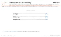 Colorectal Cancer Screening Algorithm