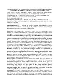 Does the Use of Open, Non-Anonymous Peer Review In