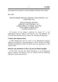 Endangered Species (Import and Export) Act (Chapter 92A)