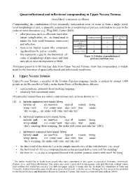 Quasi-Inflectional and Inflectional Compounding in Upper Necaxa