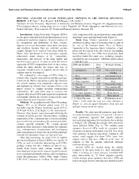 Spectral Analysis of Lunar Pyroclastic Deposits in the Montes Apenninus Region