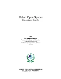 Urban Open Spaces Concept and Benefits