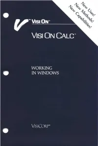 Visi on Calc Working in Windows.Pdf