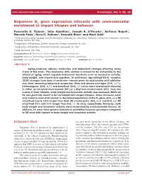 Dopamine D Gene Expression Interacts with Environmental
