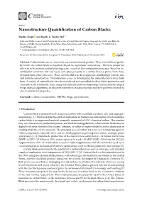 Nanostructure Quantification of Carbon Blacks