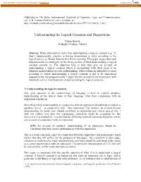 Understanding the Logical Constants and Dispositions