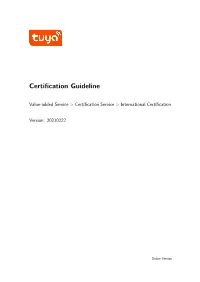 Certification Guideline