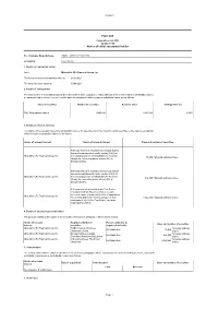 Form 603 Notice of Initial Substantial Holder