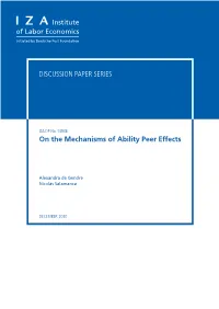 On the Mechanisms of Ability Peer Effects
